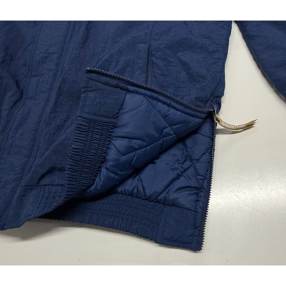 Vintage Notre Dame Starter Jacket Mens Large Blue Gold Quilted Fighting Irish - Picture 7 of 12
